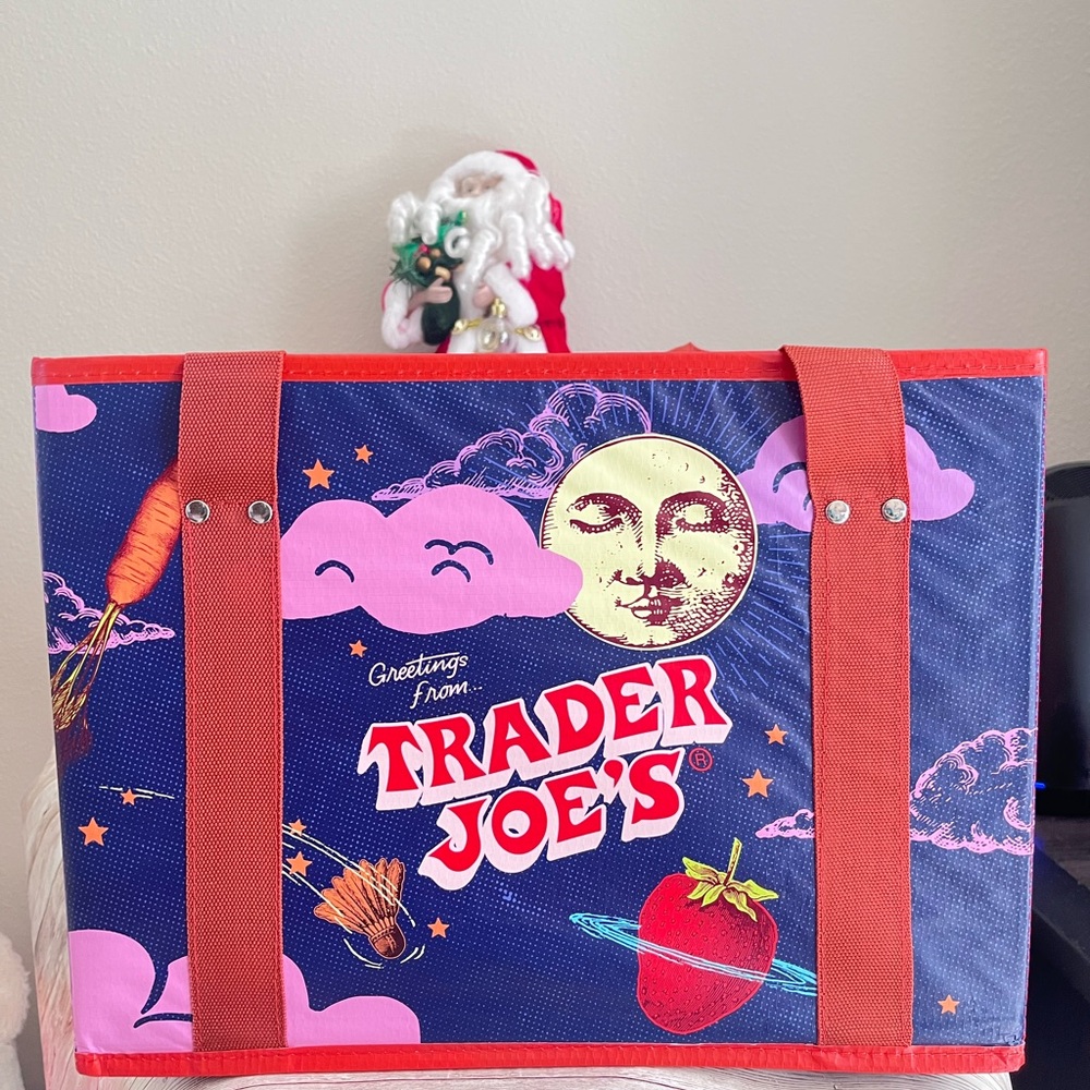 Trader Joe’s Stand-up collapsible Grocery tote bag New with Tag🎀 - Picture 3 of 5